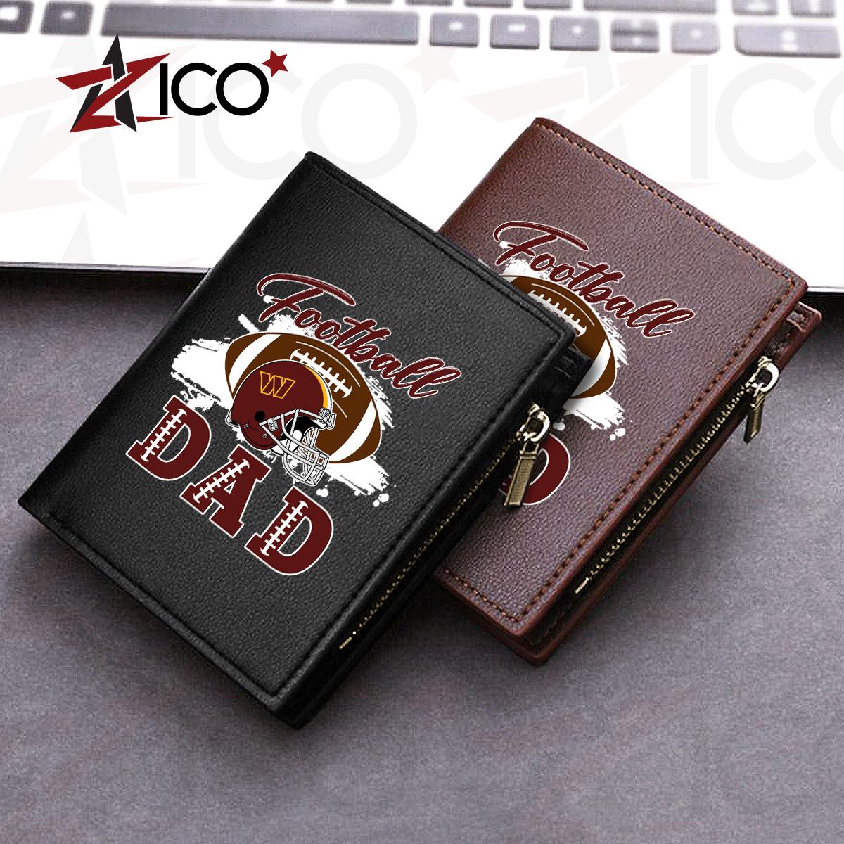 Washington Commanders Farther’s Day Men’s Slim Vertical Leather Wallet Trending 2025 AZHGSVLW000032