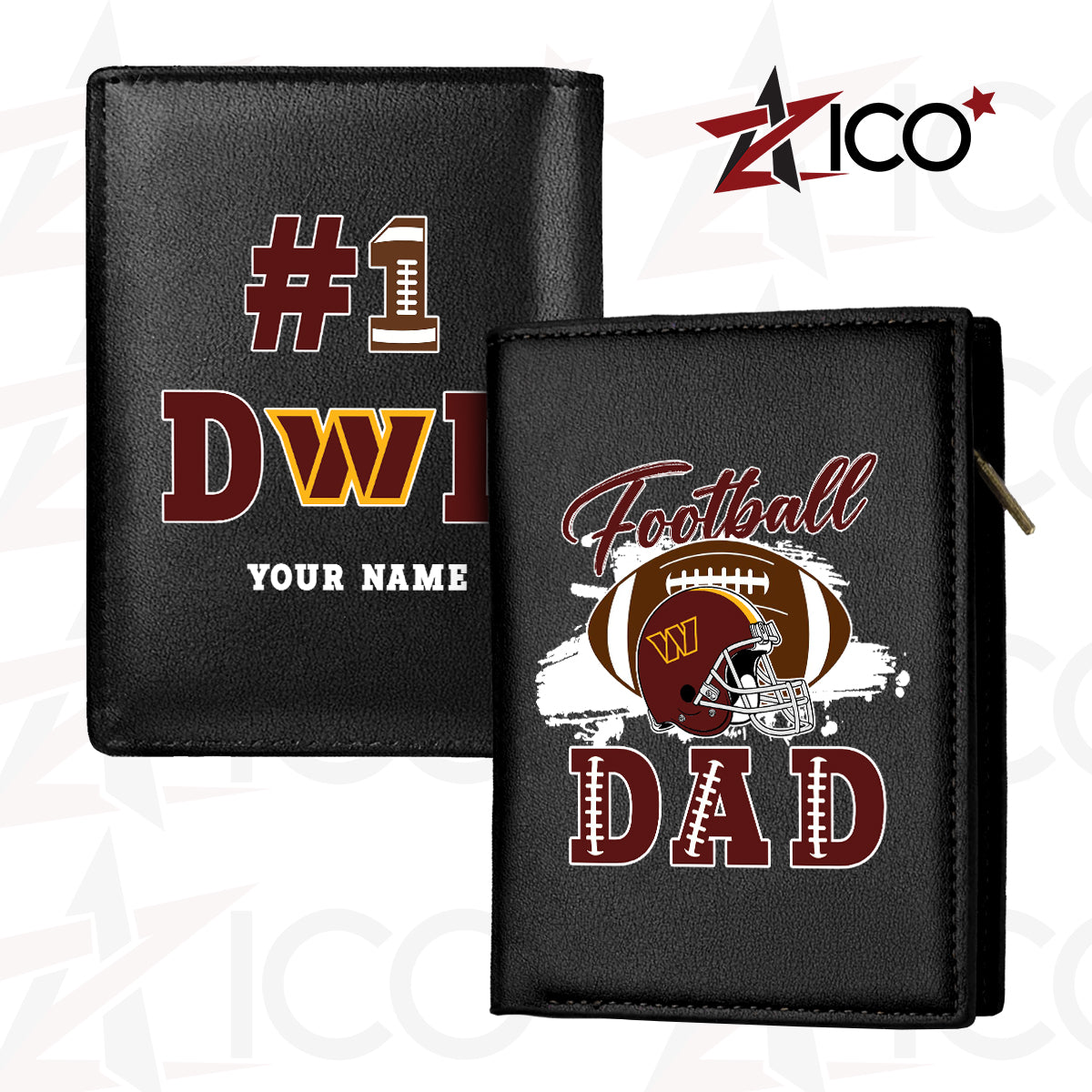 Washington Commanders Farther’s Day Men’s Slim Vertical Leather Wallet Trending 2025 AZHGSVLW000032
