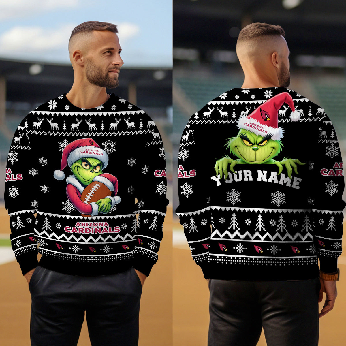Arizona Cardinals Premium Ugly Christmas Sweater Limited Edition AZHGUSW000001Black
