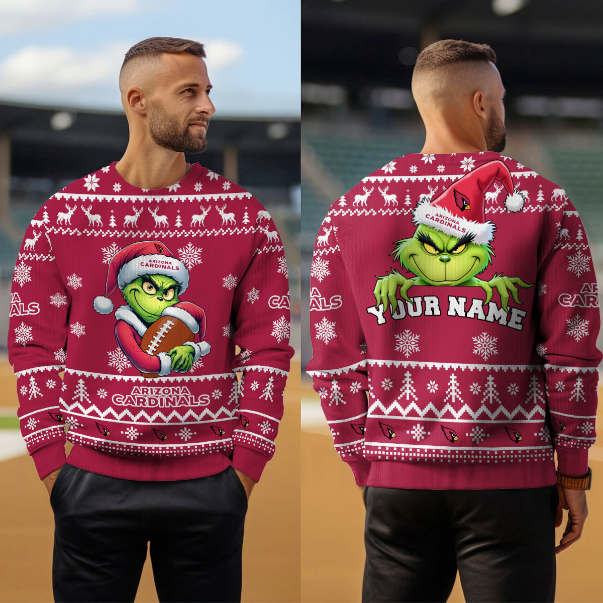 Arizona Cardinals Premium Ugly Christmas Sweater Limited Edition AZHGUSW000001TeamColor