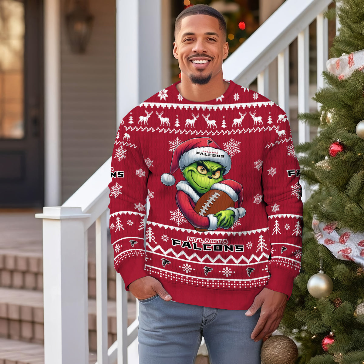 Atlanta Falcons Premium Ugly Christmas Sweater Limited Edition AZHGUSW000002TeamColor