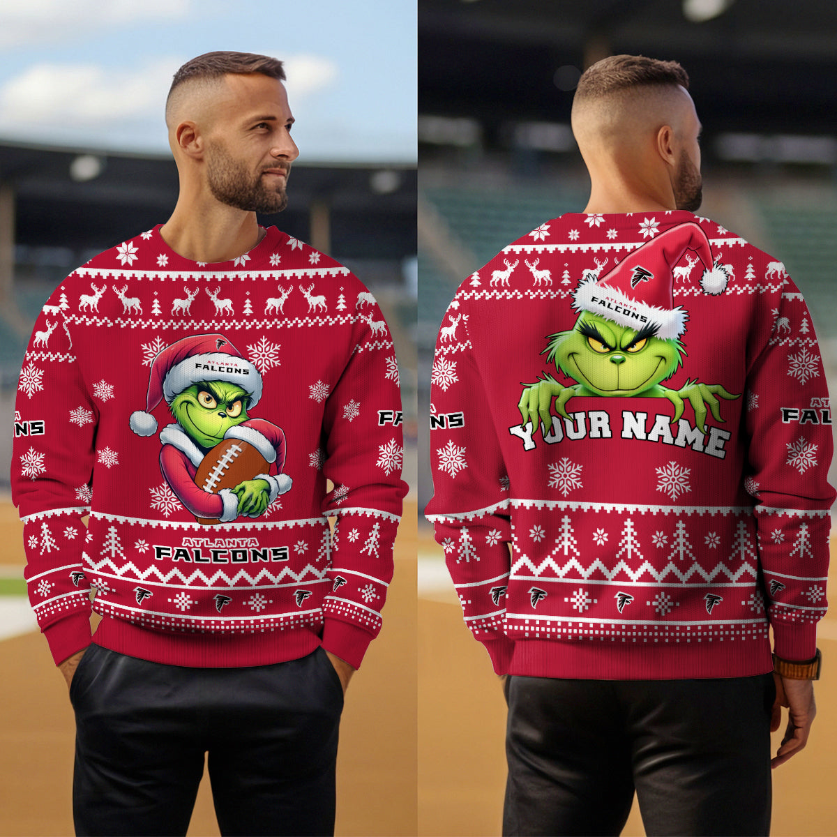 Atlanta Falcons Premium Ugly Christmas Sweater Limited Edition AZHGUSW000002TeamColor