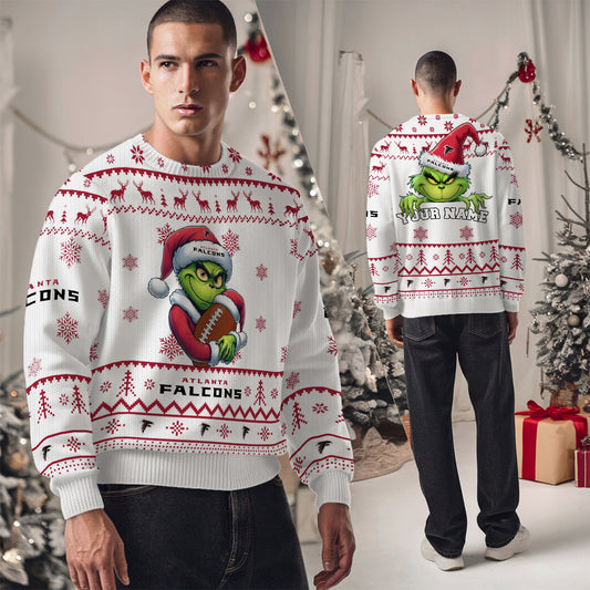 Atlanta Falcons Premium Ugly Christmas Sweater Limited Edition AZHGUSW000002White