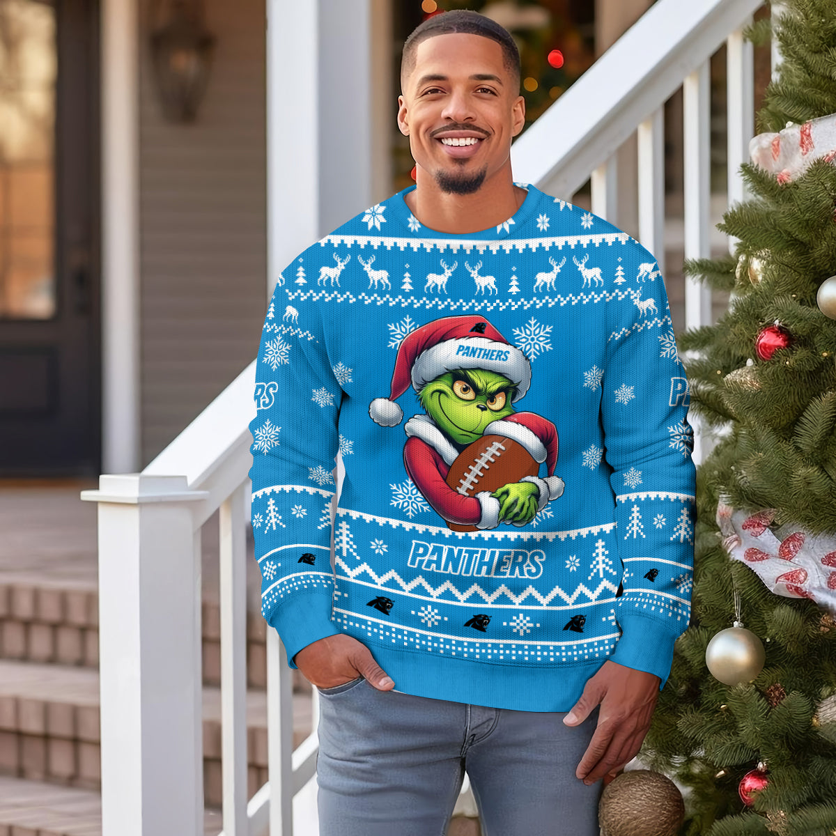 Carolina Panthers Premium Ugly Christmas Sweater Limited Edition AZHGUSW000003TeamColor