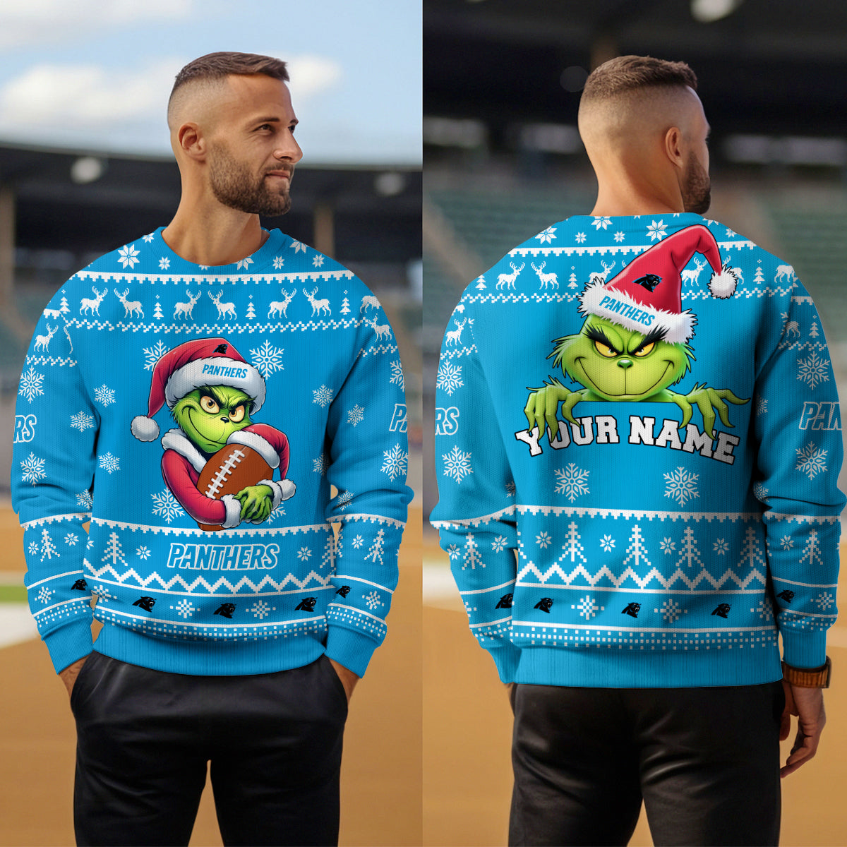 Carolina Panthers Premium Ugly Christmas Sweater Limited Edition AZHGUSW000003TeamColor