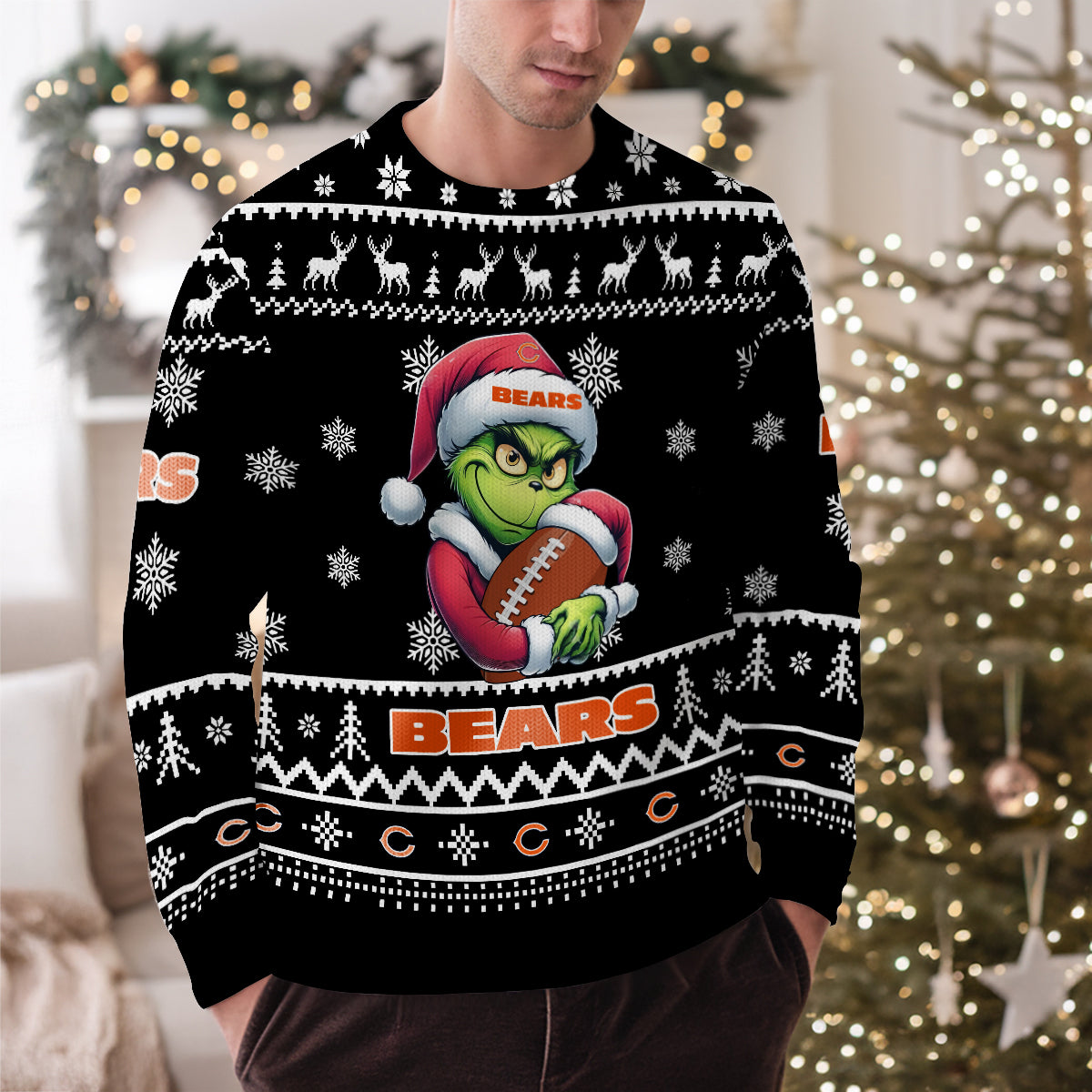 Chicago Bears Premium Ugly Christmas Sweater Limited Edition AZHGUSW000004Black