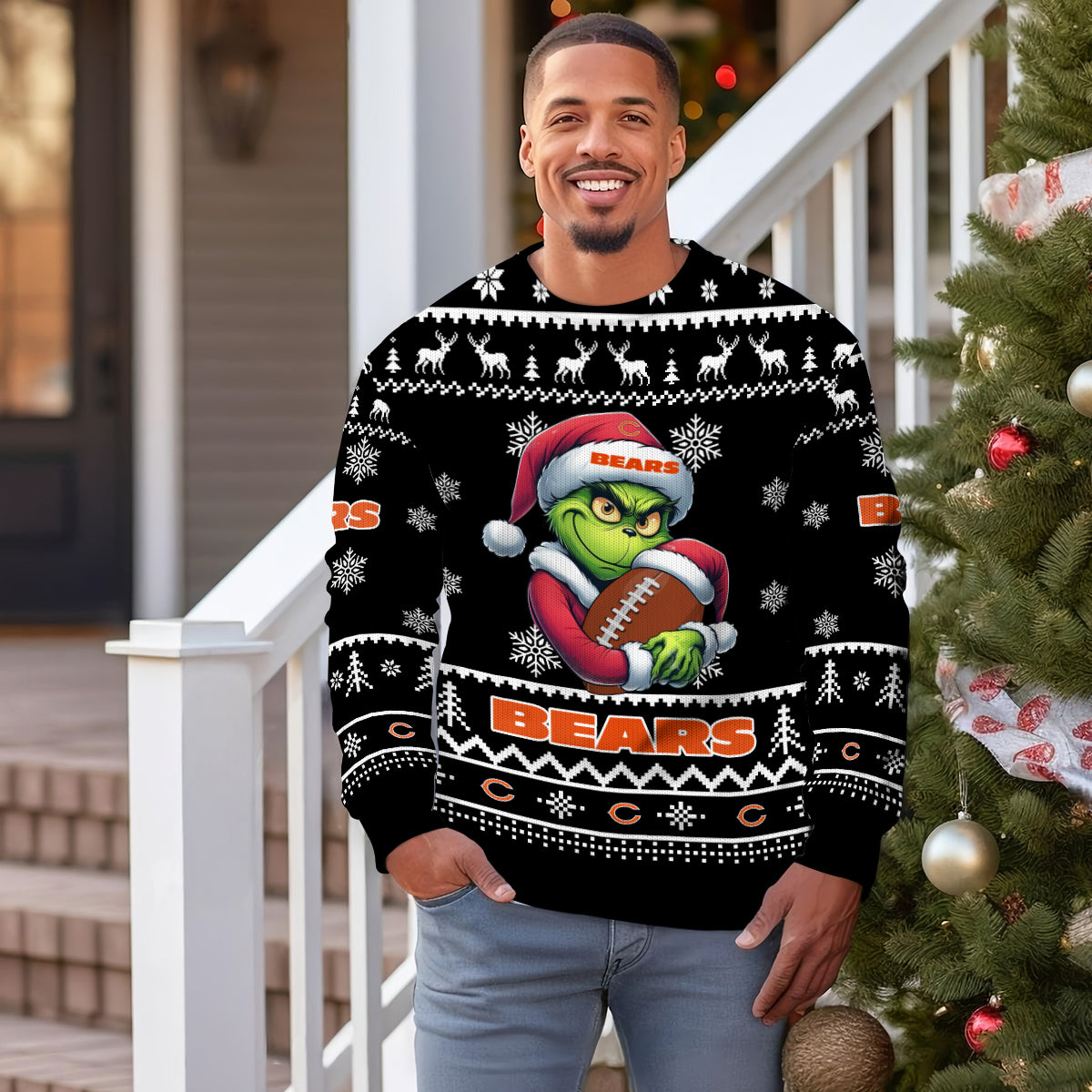 Chicago Bears Premium Ugly Christmas Sweater Limited Edition AZHGUSW000004Black