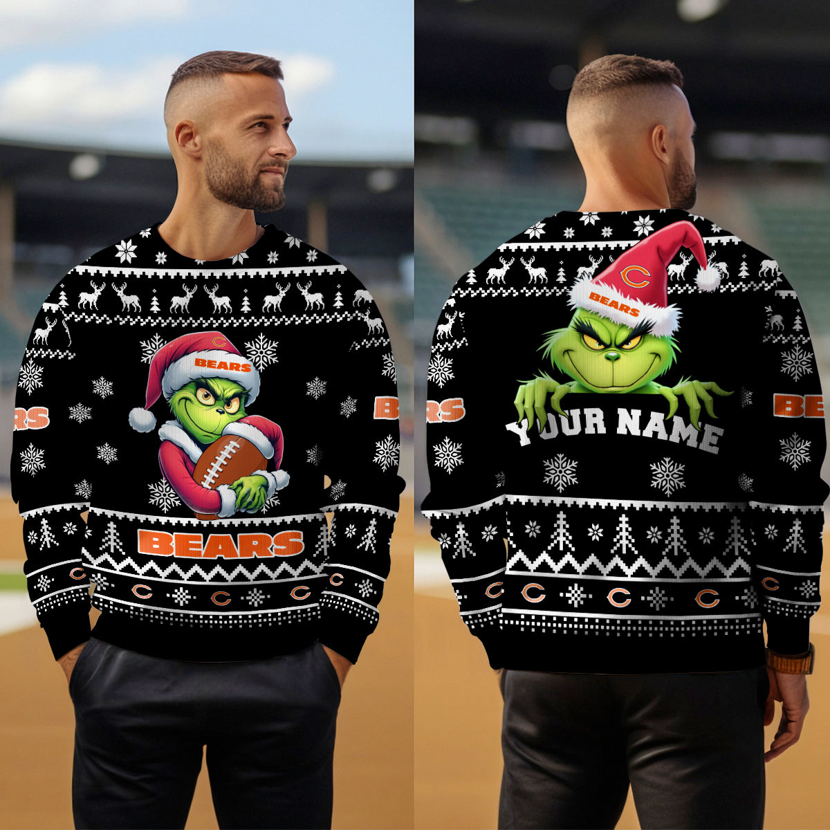 Chicago Bears Premium Ugly Christmas Sweater Limited Edition AZHGUSW000004Black