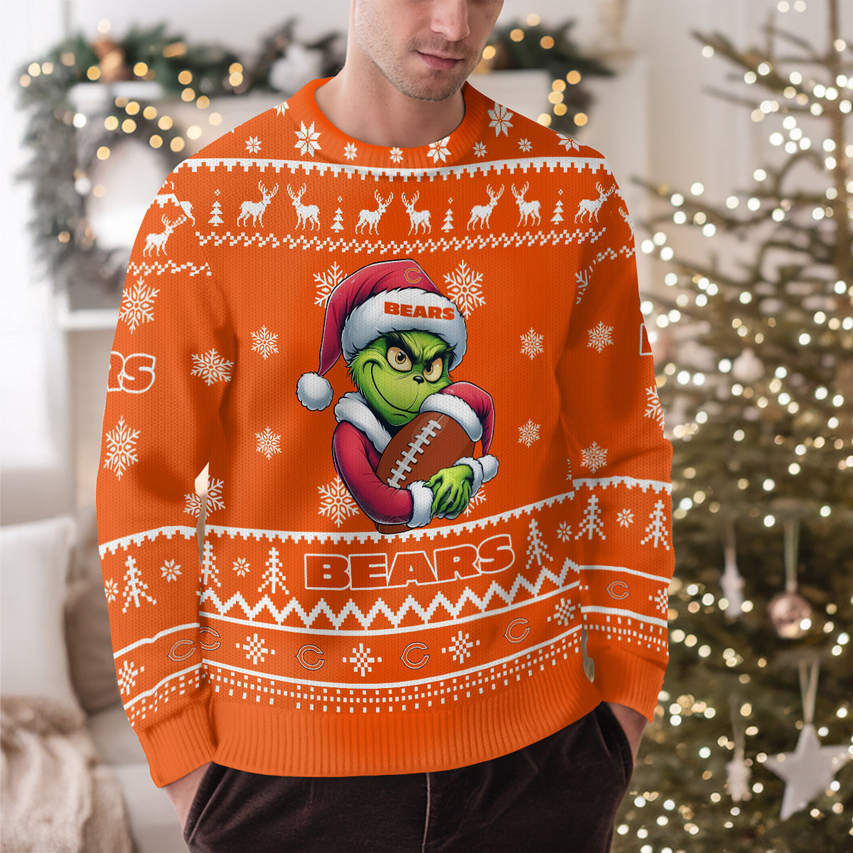 Chicago Bears Premium Ugly Christmas Sweater Limited Edition AZHGUSW000004TeamColor