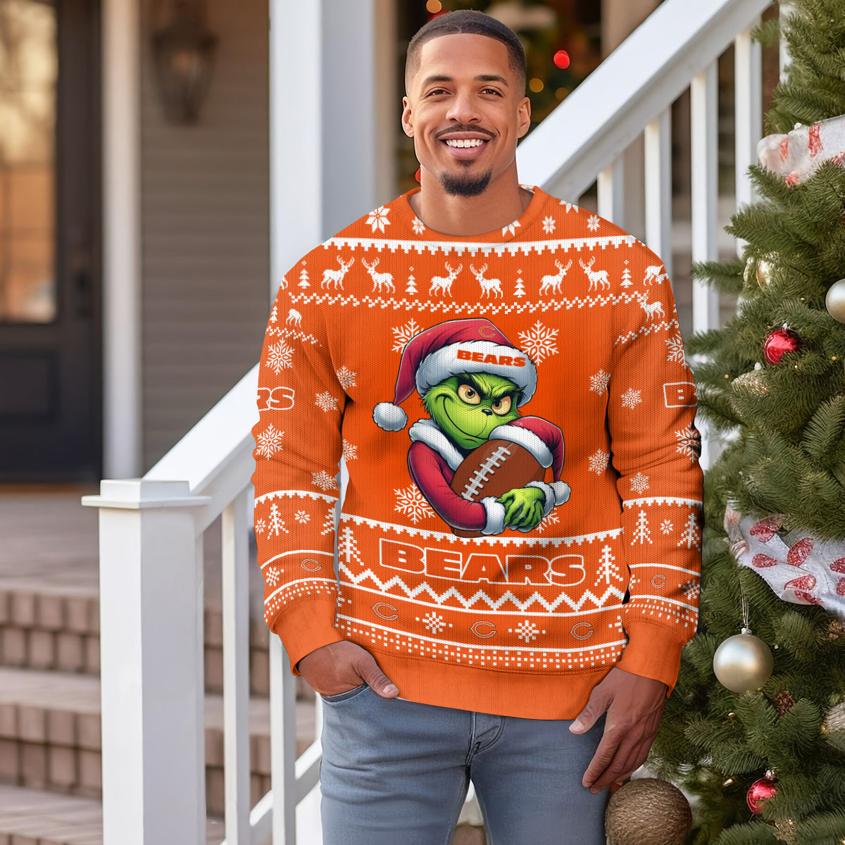 Chicago Bears Premium Ugly Christmas Sweater Limited Edition AZHGUSW000004TeamColor