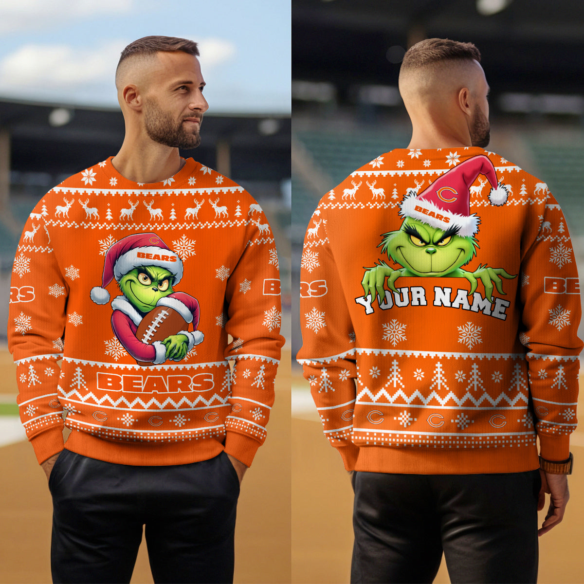 Chicago Bears Premium Ugly Christmas Sweater Limited Edition AZHGUSW000004TeamColor