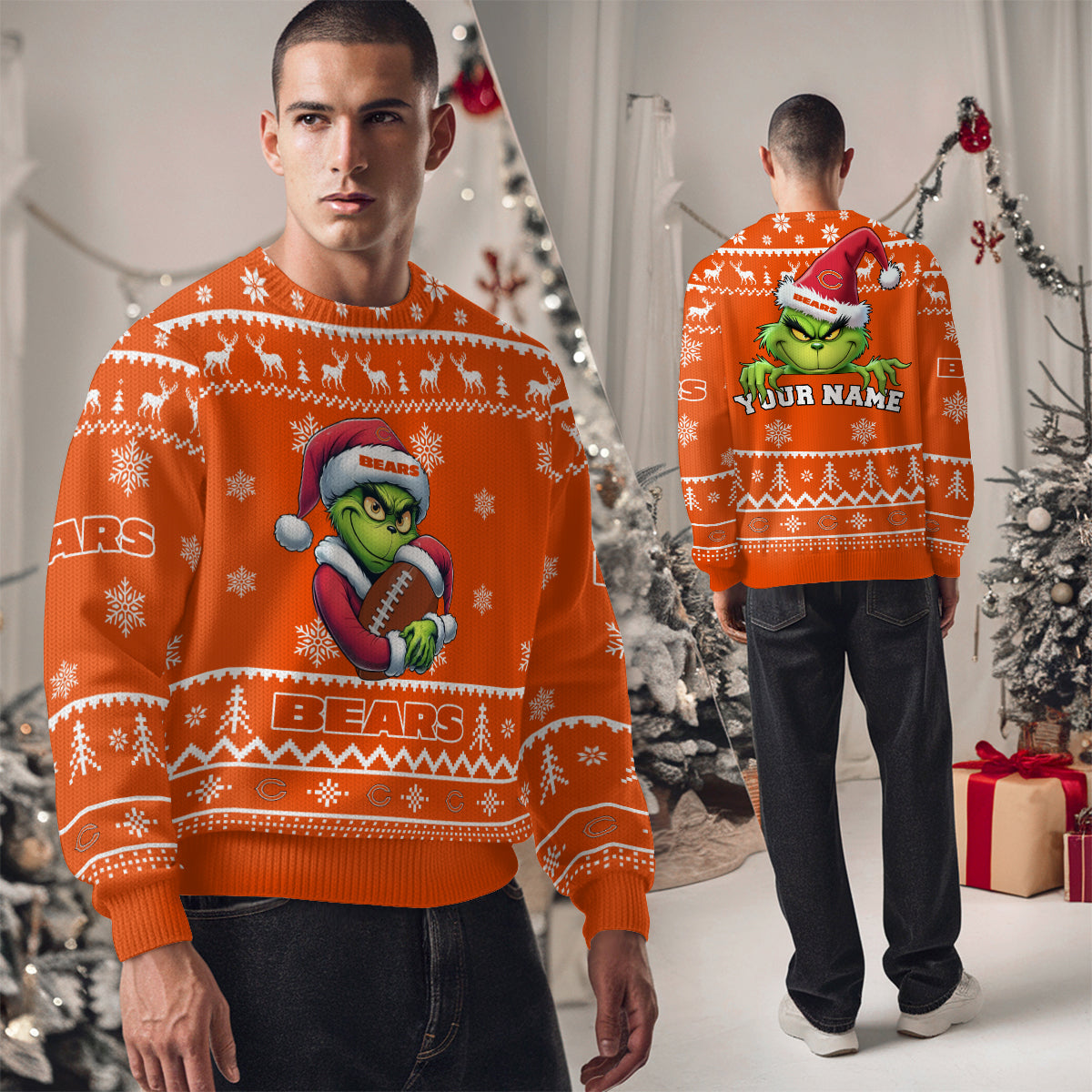 Chicago Bears Premium Ugly Christmas Sweater Limited Edition AZHGUSW000004TeamColor