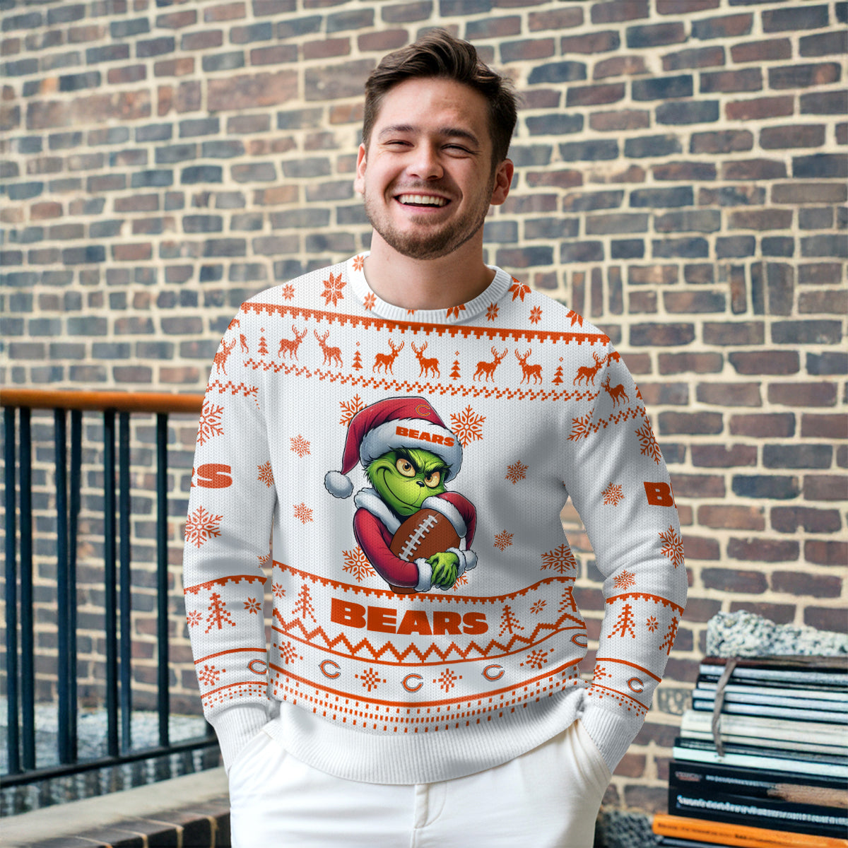 Chicago Bears Premium Ugly Christmas Sweater Limited Edition AZHGUSW000004White