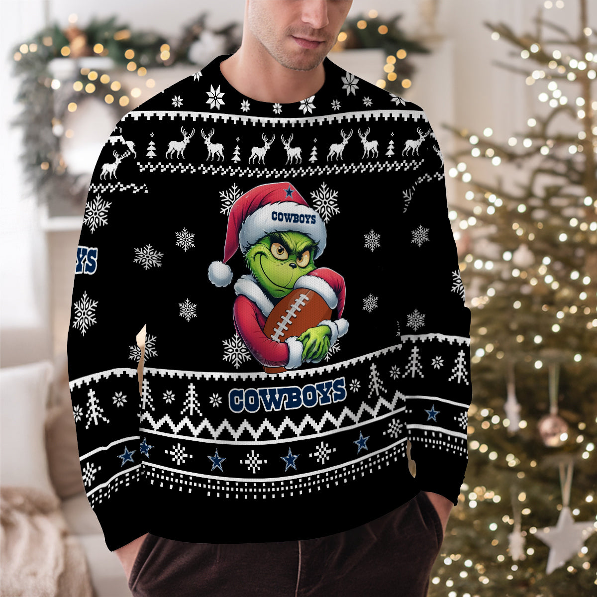Dallas Cowboys Premium Ugly Christmas Sweater Limited Edition AZHGUSW000005Black
