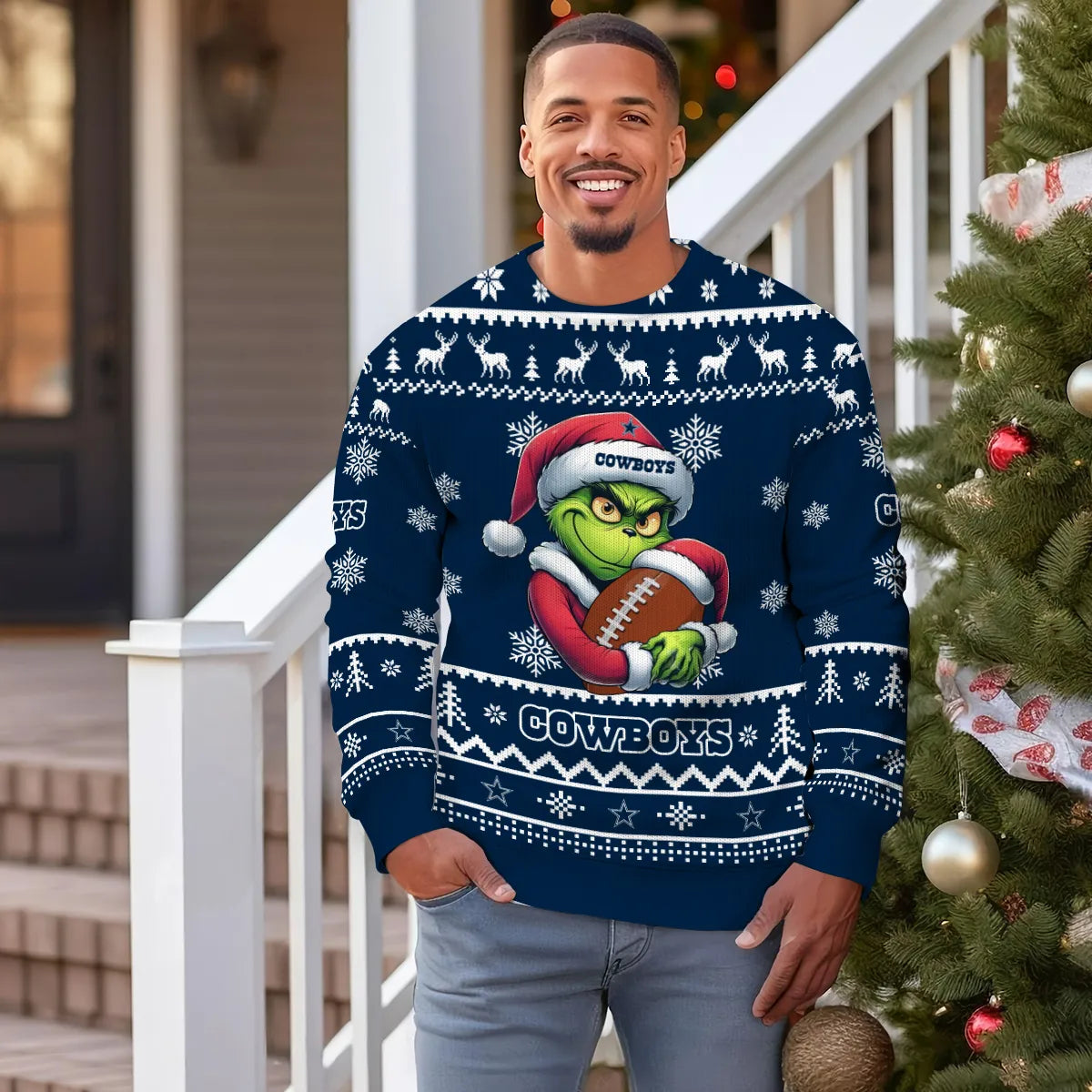 Dallas Cowboys Premium Ugly Christmas Sweater Limited Edition AZHGUSW000005TeamColor