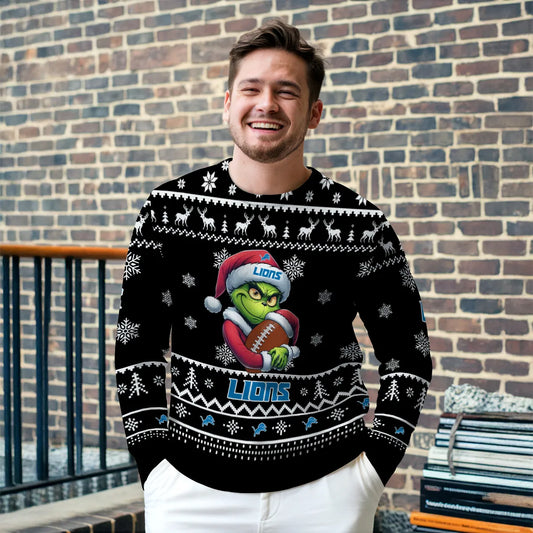 Detroit Lions Premium Ugly Christmas Sweater Limited Edition AZHGUSW000006Black