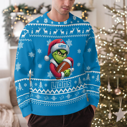 Detroit Lions Premium Ugly Christmas Sweater Limited Edition AZHGUSW000006TeamColor