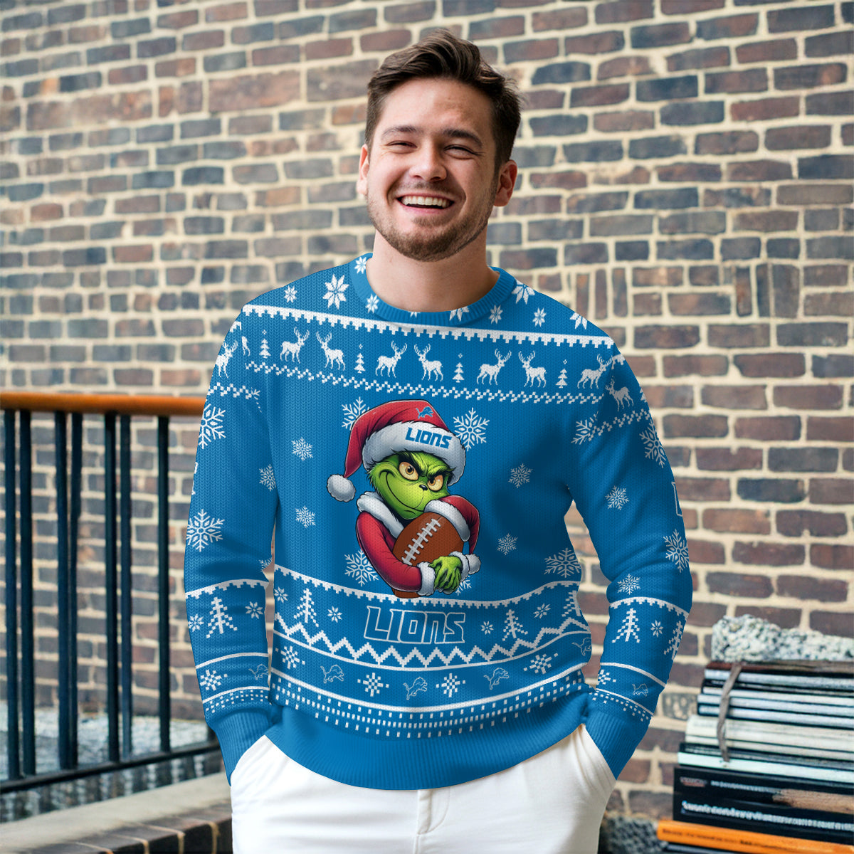 Detroit Lions Premium Ugly Christmas Sweater Limited Edition AZHGUSW000006TeamColor