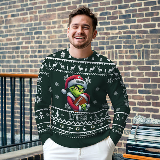 Green Bay Packers Premium Ugly Christmas Sweater Limited Edition AZHGUSW000007TeamColor