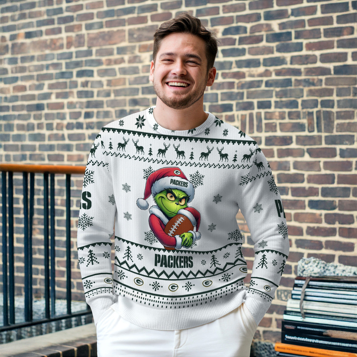 Green Bay Packers Premium Ugly Christmas Sweater Limited Edition AZHGUSW000007White