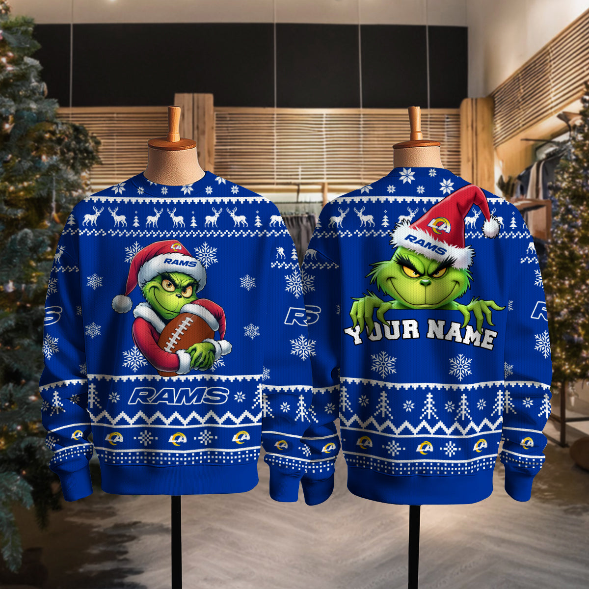 Los Angeles Rams Premium Ugly Christmas Sweater Limited Edition AZHGUSW000008TeamColor