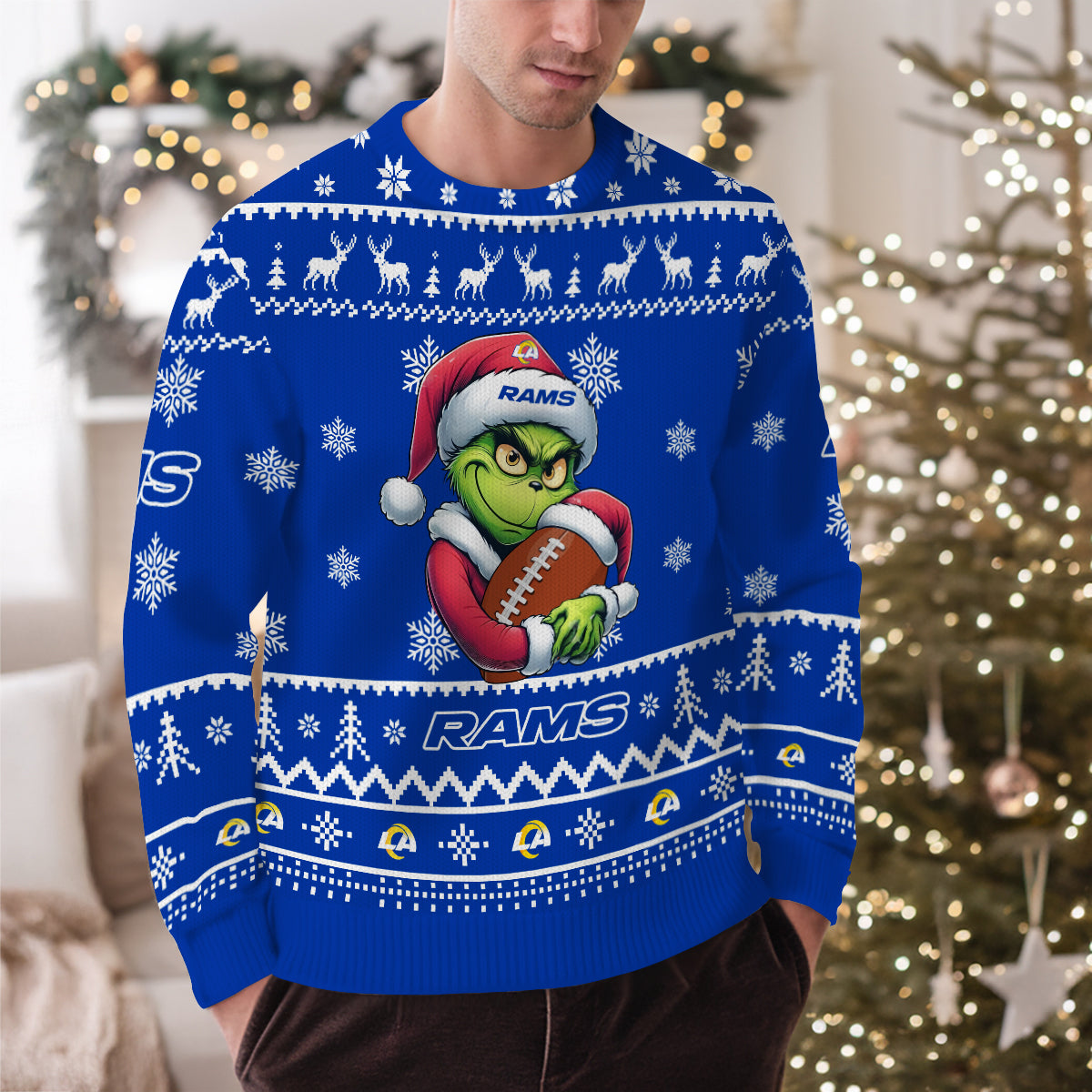 Los Angeles Rams Premium Ugly Christmas Sweater Limited Edition AZHGUSW000008TeamColor
