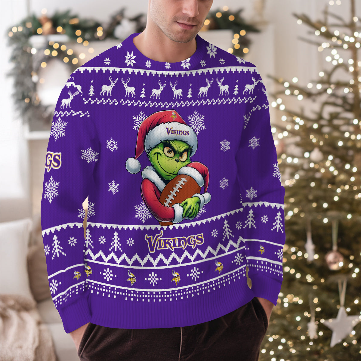 Minnesota Vikings Premium Ugly Christmas Sweater Limited Edition AZHGUSW000009TeamColor