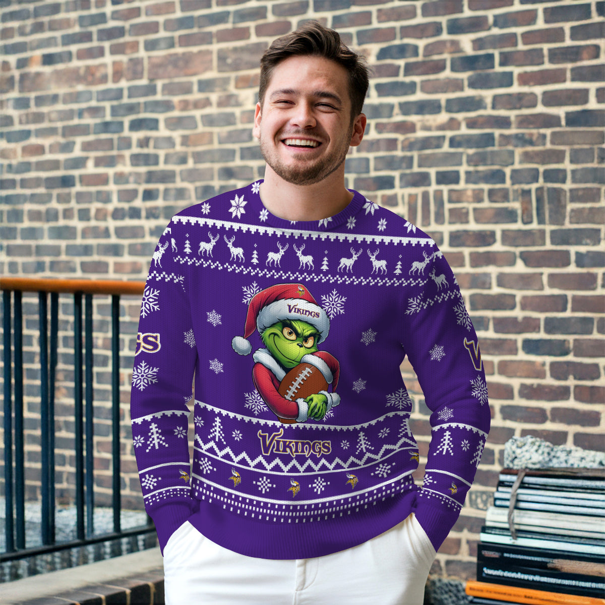 Minnesota Vikings Premium Ugly Christmas Sweater Limited Edition AZHGUSW000009TeamColor