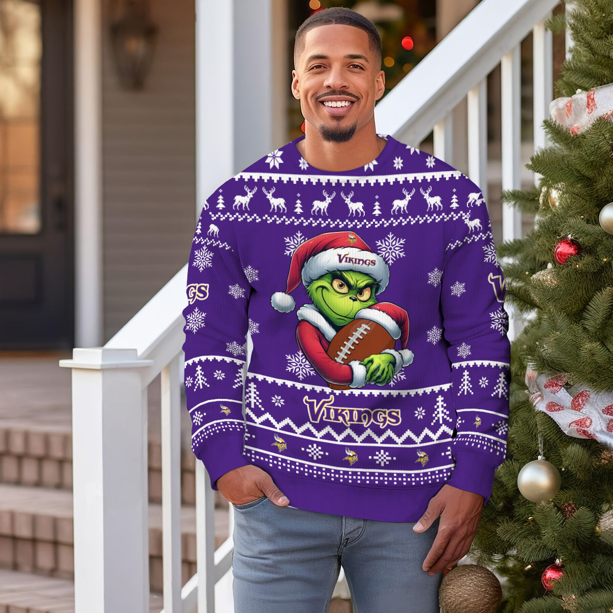Minnesota Vikings Premium Ugly Christmas Sweater Limited Edition AZHGUSW000009TeamColor