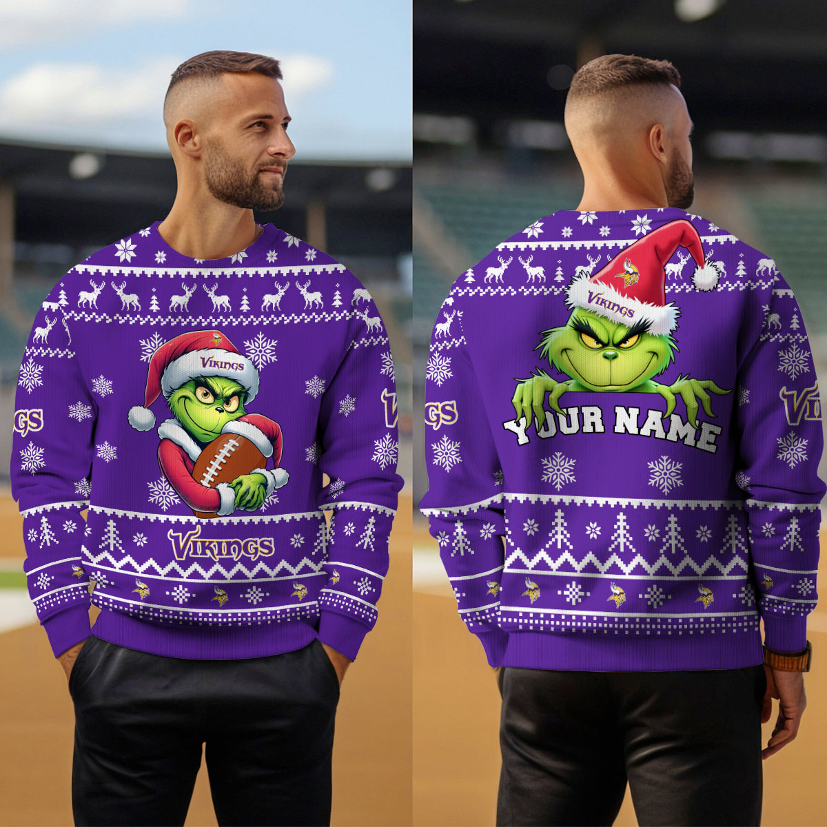 Minnesota Vikings Premium Ugly Christmas Sweater Limited Edition AZHGUSW000009TeamColor