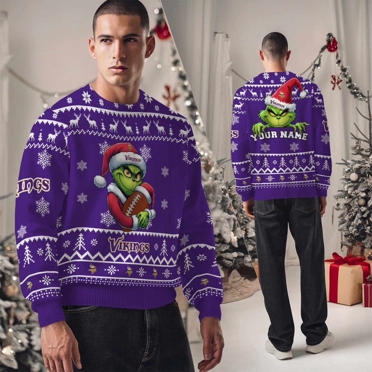 Minnesota Vikings Premium Ugly Christmas Sweater Limited Edition AZHGUSW000009TeamColor