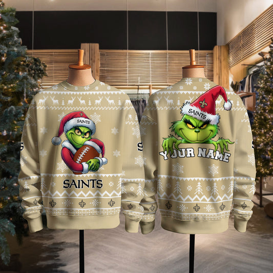 New Orleans Saints Premium Ugly Christmas Sweater Limited Edition AZHGUSW000010TeamColor
