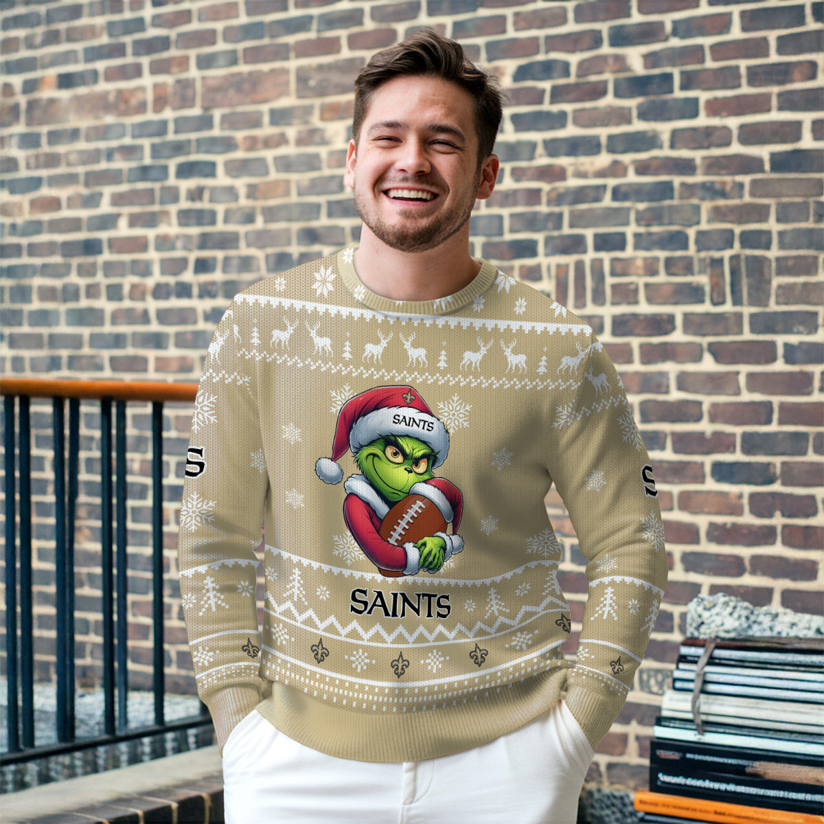 New Orleans Saints Premium Ugly Christmas Sweater Limited Edition AZHGUSW000010TeamColor