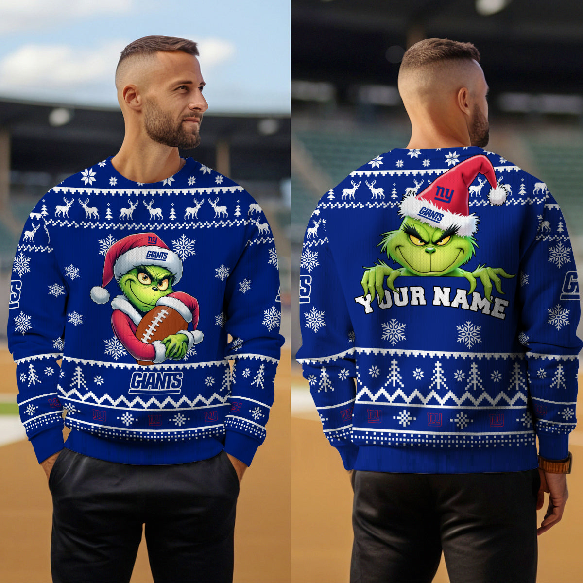 New York Giants Premium Ugly Christmas Sweater Limited Edition AZHGUSW000011TeamColor