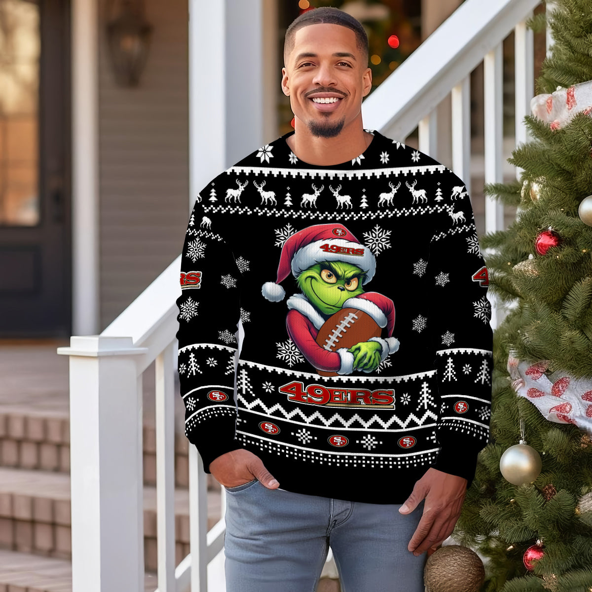 San Francisco 49ers Premium Ugly Christmas Sweater Limited Edition AZHGUSW000013Black