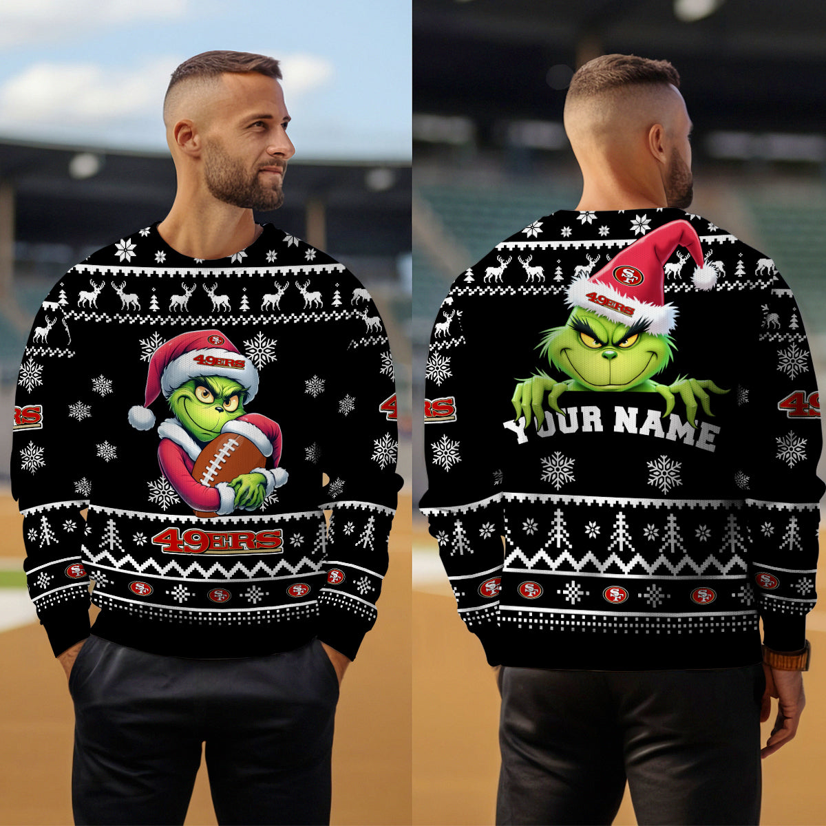 San Francisco 49ers Premium Ugly Christmas Sweater Limited Edition AZHGUSW000013Black
