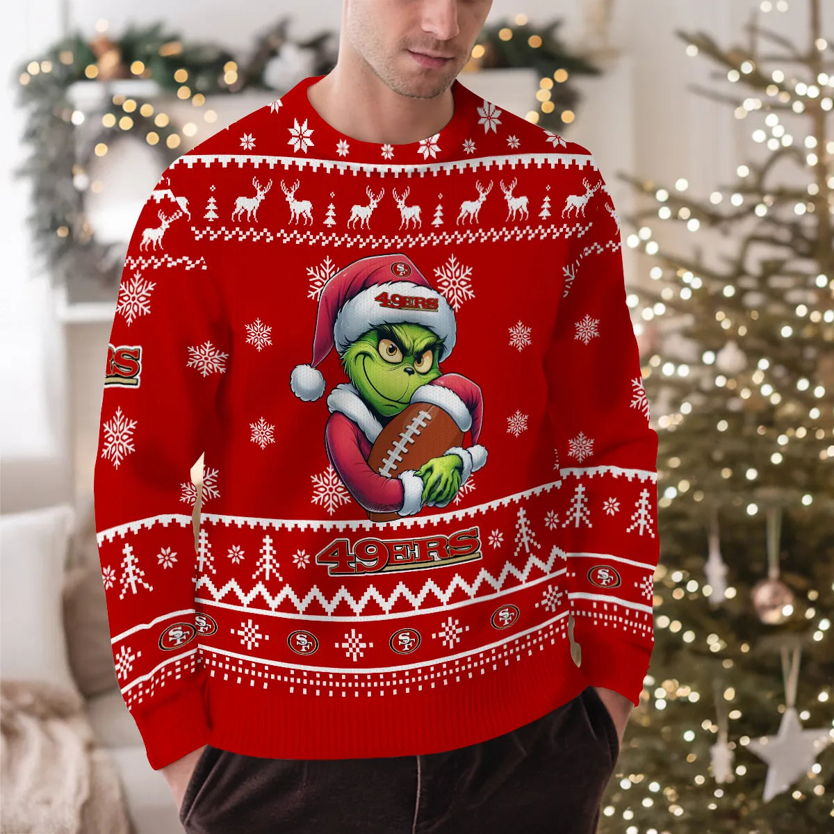 San Francisco 49ers Premium Ugly Christmas Sweater Limited Edition AZHGUSW000013TeamColor