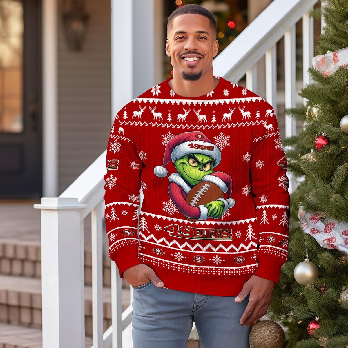 San Francisco 49ers Premium Ugly Christmas Sweater Limited Edition AZHGUSW000013TeamColor