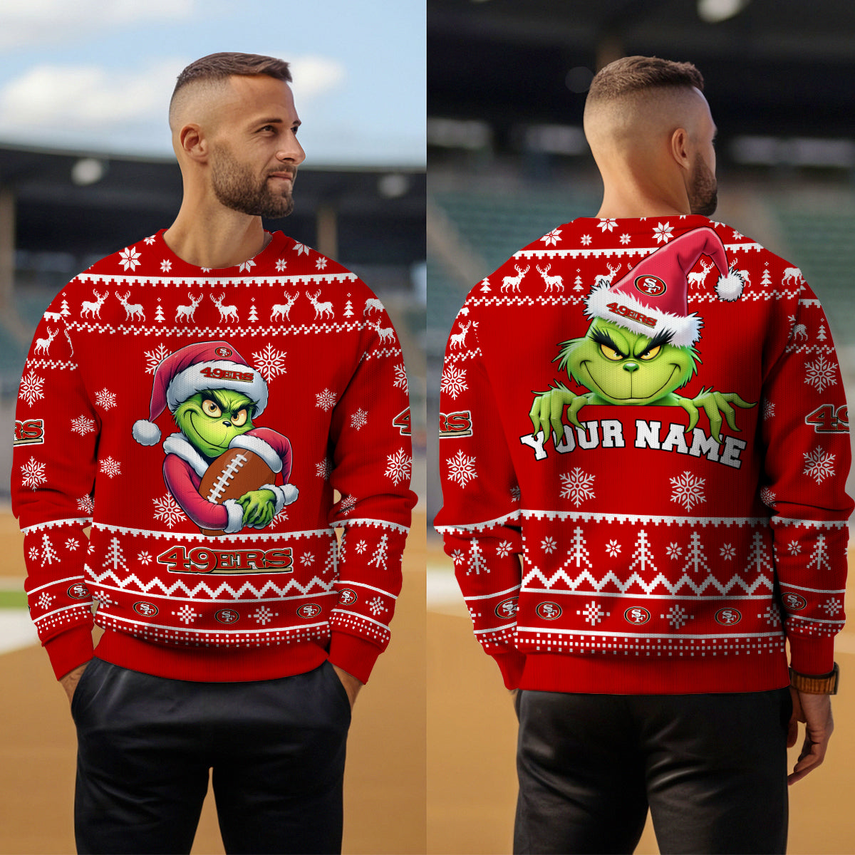 San Francisco 49ers Premium Ugly Christmas Sweater Limited Edition AZHGUSW000013TeamColor