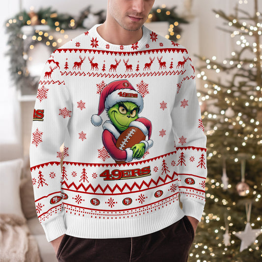 San Francisco 49ers Premium Ugly Christmas Sweater Limited Edition AZHGUSW000013White