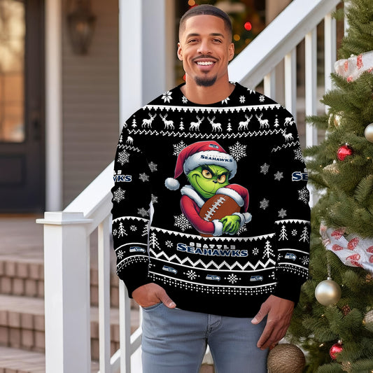 Seattle Seahawks Premium Ugly Christmas Sweater Limited Edition AZHGUSW000014Black