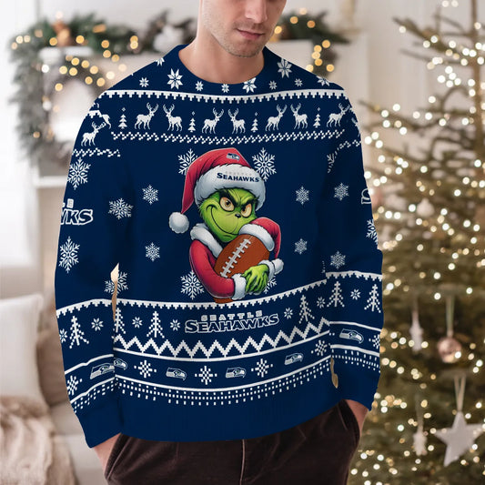 Seattle Seahawks Premium Ugly Christmas Sweater Limited Edition AZHGUSW000014TeamColor