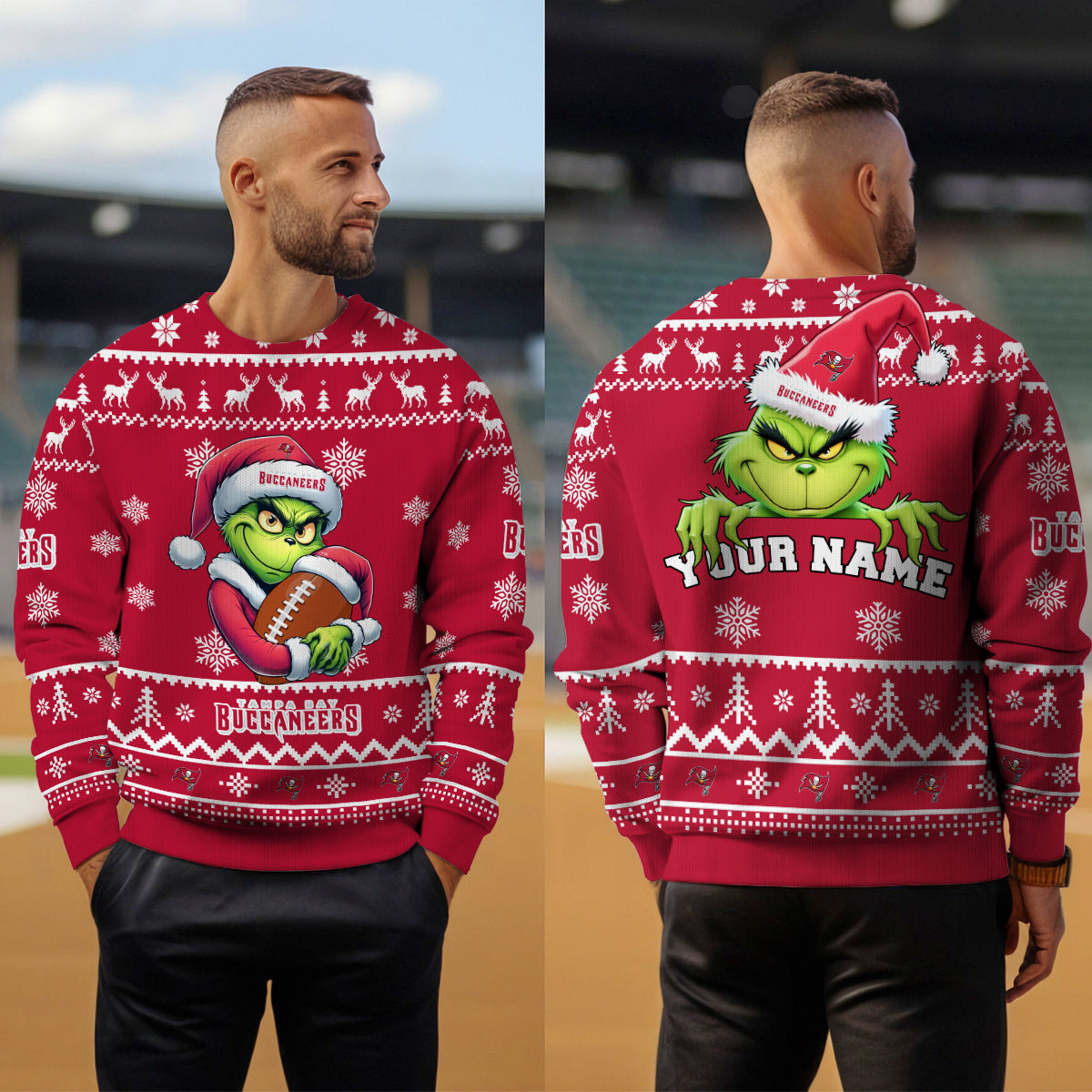 Tampa Bay Buccaneers Premium Ugly Christmas Sweater Limited Edition AZHGUSW000015TeamColor