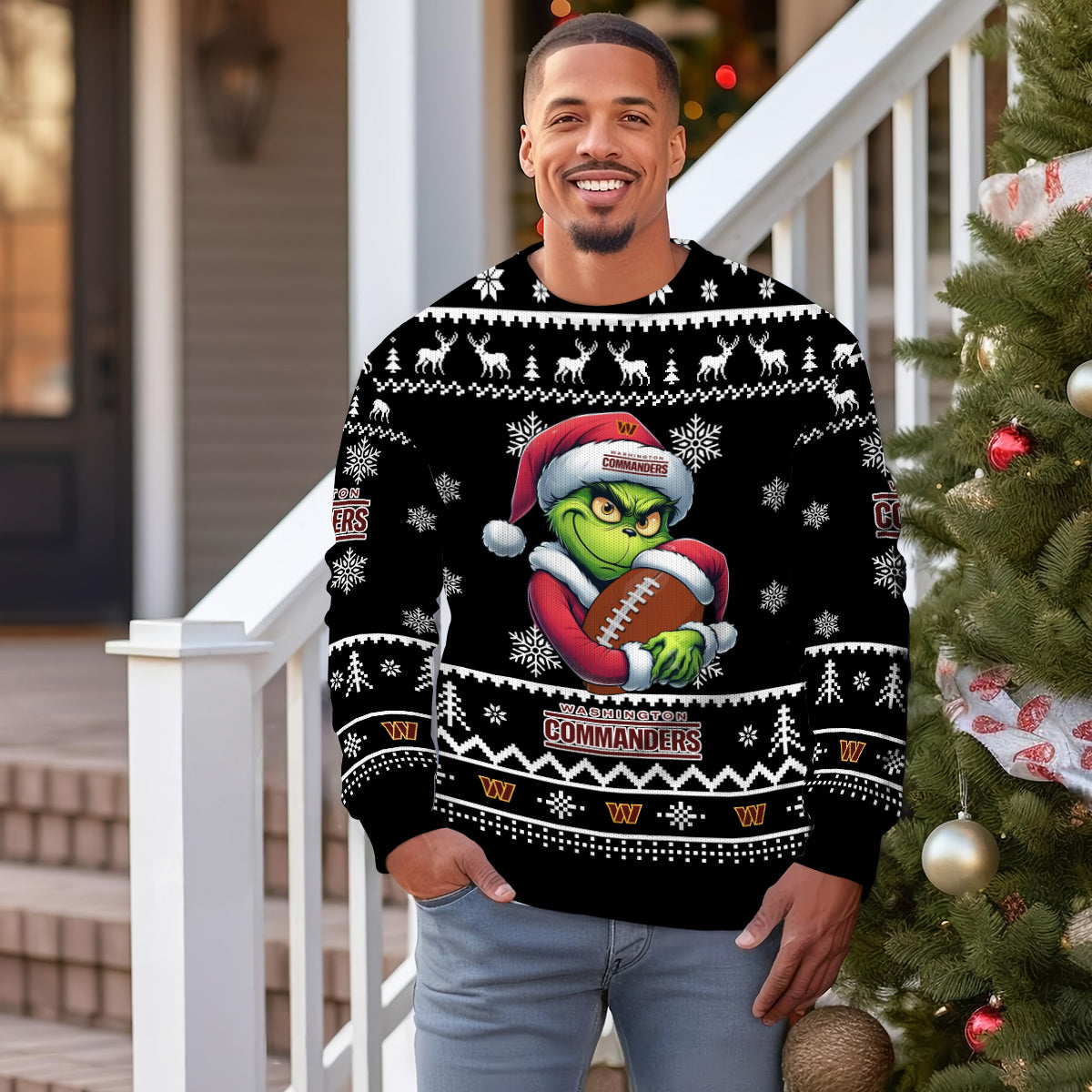 Washington Commanders Premium Ugly Christmas Sweater Limited Edition AZHGUSW000016Black