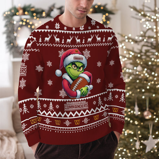 Washington Commanders Premium Ugly Christmas Sweater Limited Edition AZHGUSW000016TeamColor