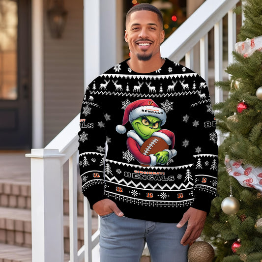 Cincinnati Bengals Premium Ugly Christmas Sweater Limited Edition AZHGUSW000019Black