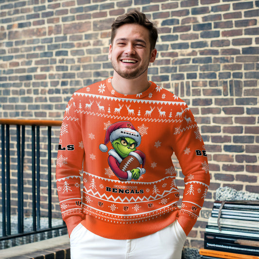 Cincinnati Bengals Premium Ugly Christmas Sweater Limited Edition AZHGUSW000019TeamColor