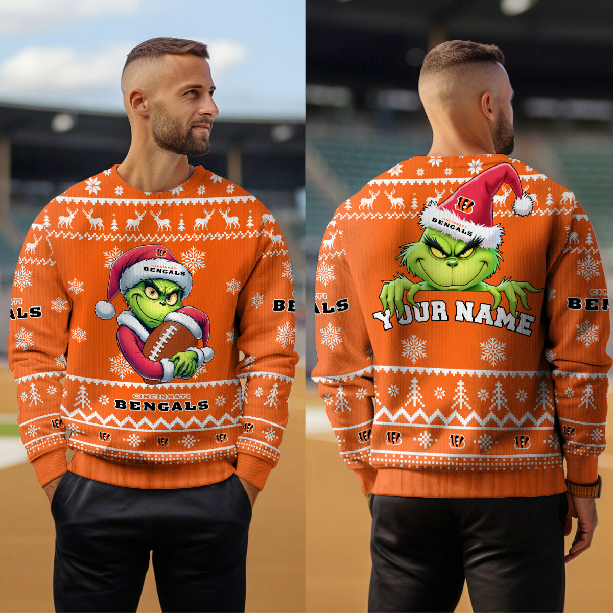 Cincinnati Bengals Premium Ugly Christmas Sweater Limited Edition AZHGUSW000019TeamColor