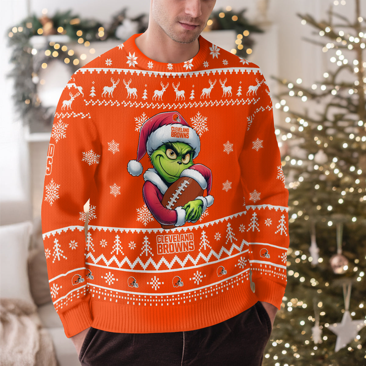 Cleveland Browns Premium Ugly Christmas Sweater Limited Edition AZHGUSW000020TeamColor