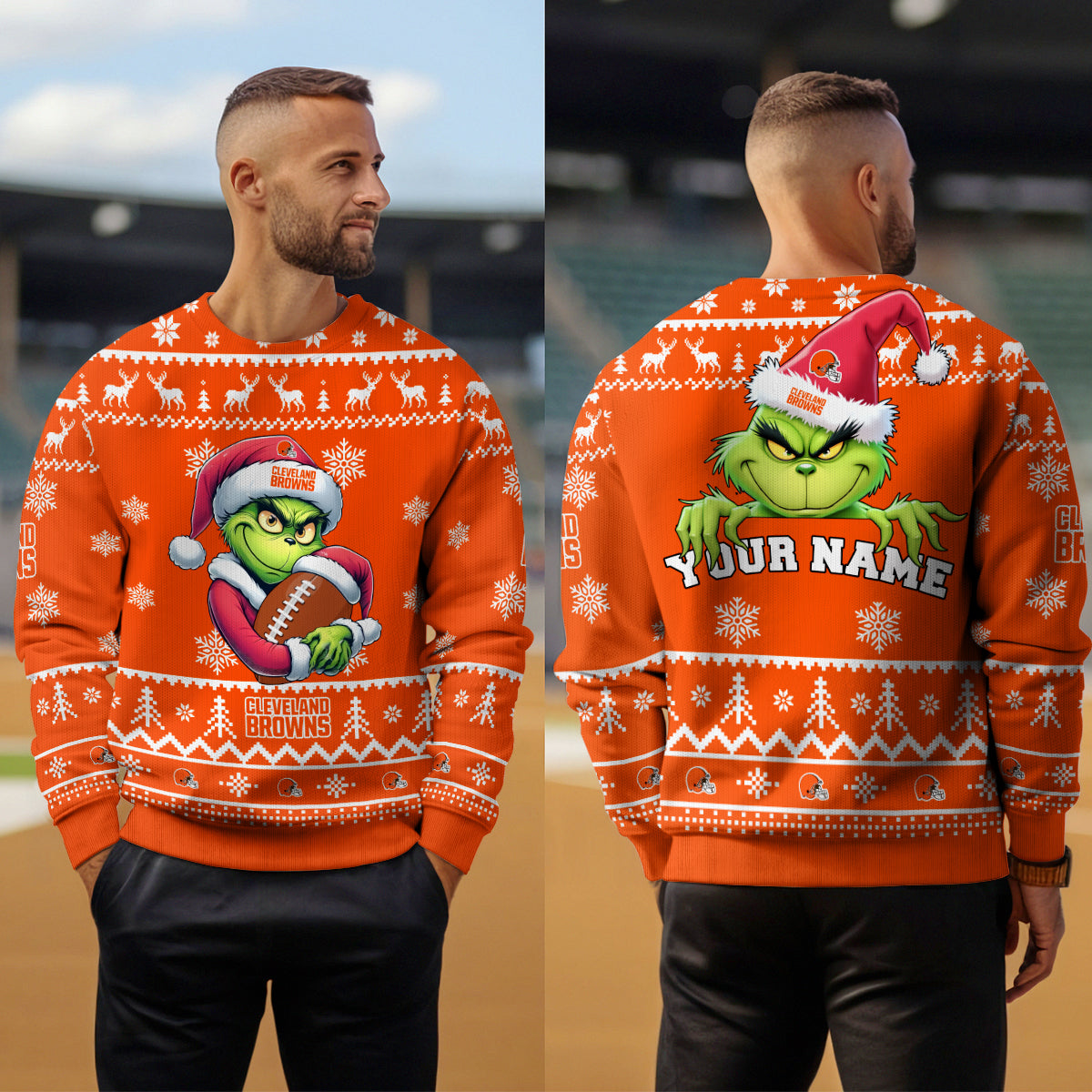 Cleveland Browns Premium Ugly Christmas Sweater Limited Edition AZHGUSW000020TeamColor